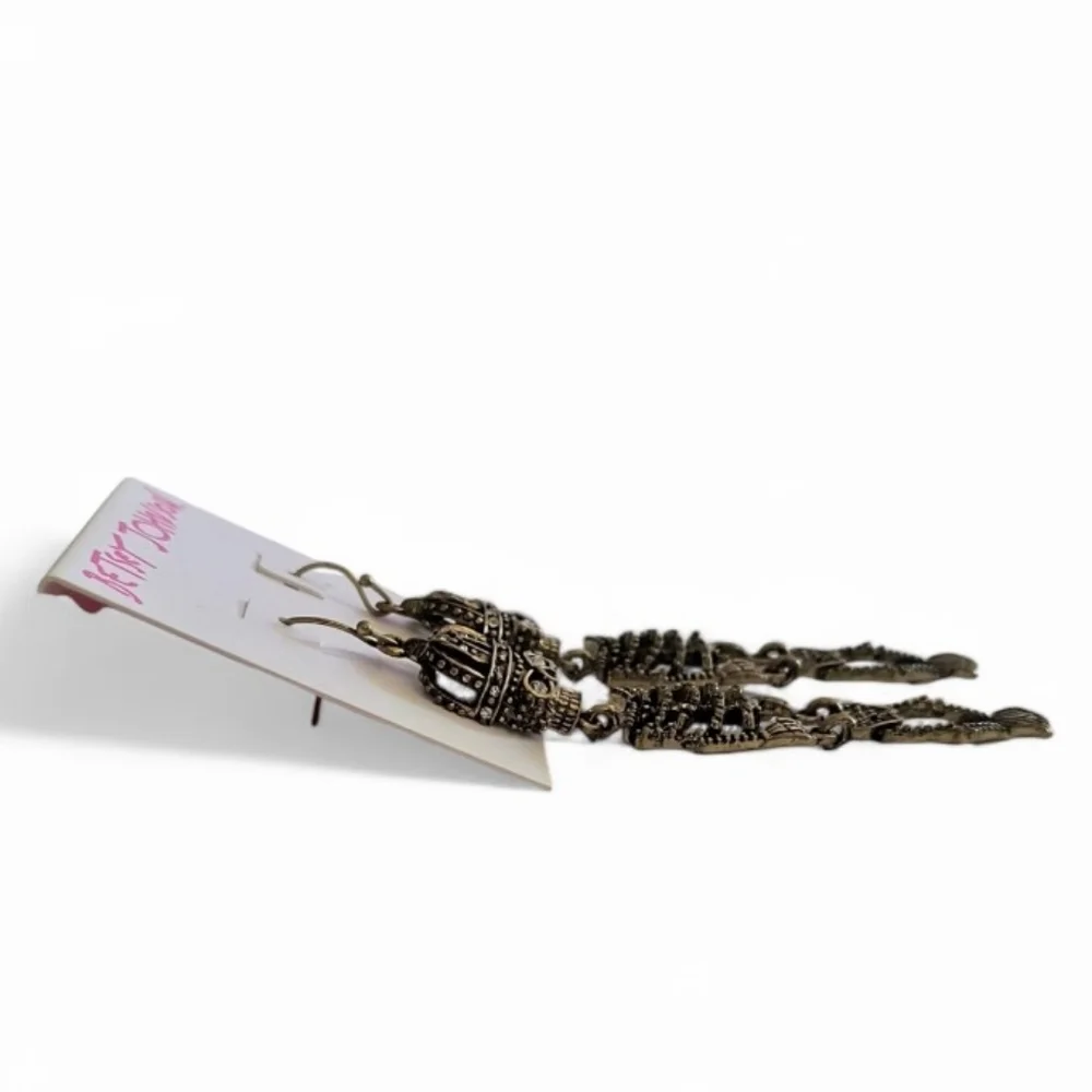 Betsey Johnson Dangle Skellington Earrings